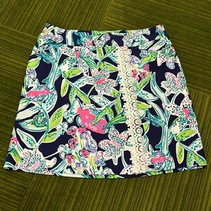 Lilly Pulitzer Daphne Luxletic fish orchids Golf Skort size 8